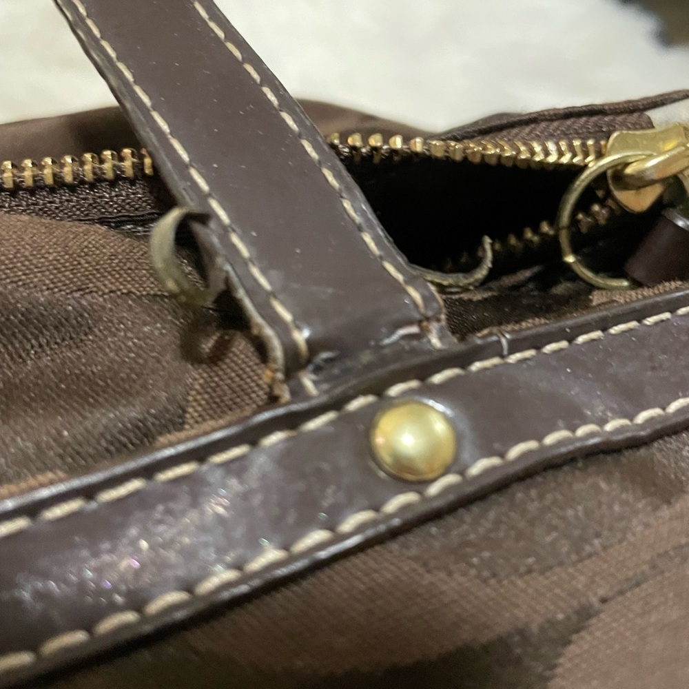 Coach Brown Diaper Bag Overnight Bag - Picture 6 of 14